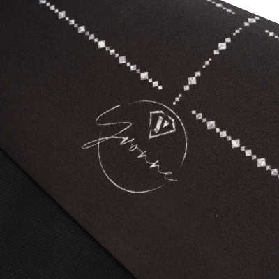 Thảm tập yoga chính hãng Yvonne, Pole Star Black (TẶNG KÈM 3 PHẦN QUÀ), dày 6mm bề mặt nhám, siêu bám, chống trơn trượt, ưa mồ hôi