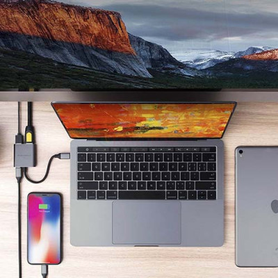 Cổng chuyển đổi HyperDrive 3-in-1 USB-C Hub HD259A - Hàng chính hãng