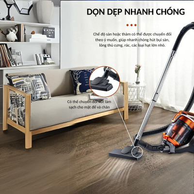 Máy hút bụi cầm tay SOKANY SK-13004, hút bụi gia đình công suất CAO 3600W, lực hút mạnh 30000PA hút sạch mọi bụi bẩn - HÀNG CHÍNH HÃNG