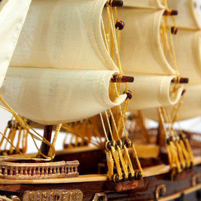 Mô Hình Tàu Gỗ Chở Hàng Napoleon cao cấp, gỗ tự nhiên, lắp ráp sẵn 1st FURNITURE bằng gỗ tự nhiên cao cấp sang trọng
