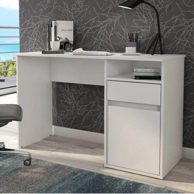 Bàn Học Bằng Gỗ MDF Liền Giá Sách SMLIFE Dilios