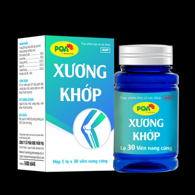 Viên nang PQA Xương Khớp hộp 100 viên là dược phẩm thảo dược cho người bị đau nhức xương khớp, viêm khớp, thoái hóa khớp, hỗ trợ mạnh gân cốt, giúp hạn chế triệu chứng đau nhức xương khớp do viêm khớp, thoái hóa khớp