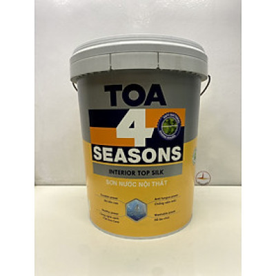 Sơn nước Toa 4 Season Top Silk dễ lau chùi nội thất NHIỀU MÀU _18L