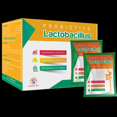 Men tiêu hóa Lactobacillus Mediphar Hộp 30 gói x 3g - Hỗ trợ làm giảm rối loạn tiêu hóa do loạn khuẩn đường ruột