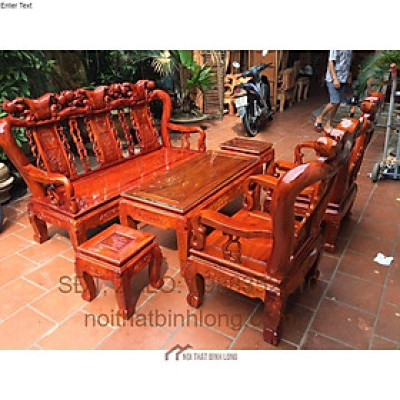 Bộ bàn ghế phòng khách minh quốc đào gỗ xà cừ