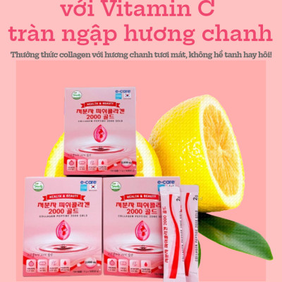 Collagen Peptipe Gold 2000mg Gold Hộp 90 Gói - Sante365 - Thực phẩm bảo vệ sức khỏe