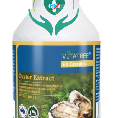 Viên bổ thận Hàu Biển Vitatree Oyster extract, lọ 60v, nhập khẩu Úc