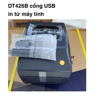 Máy in mã vạch, in tem Xprinter XP- DT426B. Máy in nhiệt trực tiếp, in tem, nhãn khổ giấy sàn TMĐT [HÀNG CHÍNH HÃNG]
