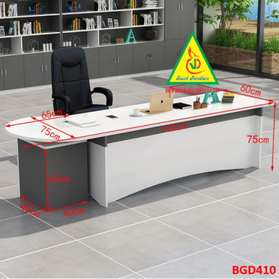 Bàn giám đốc gỗ MDF đơn giản , phong cách hiện đại BGD410 - NỘI THẤT LẮP RÁP VIENDONGADV