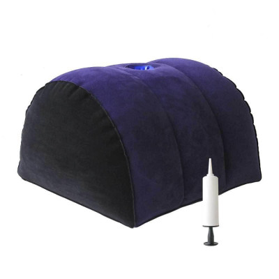 Gối Tựa Lưng Bơm Hơi Bằng Pvc Dành Cho Cặp Đôi Chơi Game, Ghế Bơm Hơi Tình Yêu (Chọn Mẫu Màu Xanh Đen Hoặc Màu Cam)