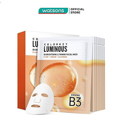 Mặt Nạ Săn Chắc Và Sáng Da B3 Colorkey Luminous B3 Brightening & Firming Facial Mask 30ml x 10pcs