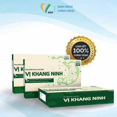 [COMBO 2 Hộp] TPBVSK Viên Uống Dạ Dày Vị Khang Ninh - Hỗ trợ giảm acid dịch vị, giúp bảo vệ niêm mạc dạ dày - Hỗ trợ giảm nguy cơ viêm loét dạ dày tá tràng - Hộp 30 viên