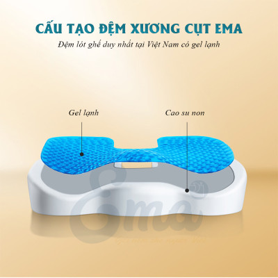 Nệm ngồi văn phòng chống thâm mông, xệ mông, đau xương cụt Ema cho dân văn phòng, lái xe, sinh viên, học sinh