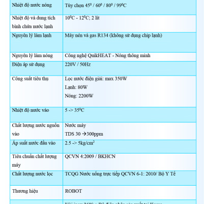 Máy Lọc Nước Điện Giải Ion Kiềm ROBOT IonKing 912 Chế Độ Nóng Thông Minh Lạnh 9 Tấm Điện Cực Titanium Phủ Platinum - Hàng Chính Hãng