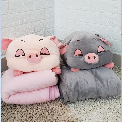 GỐI MỀN Heo Phê Ngủ 3 Trong 1, 4 Chiều Siêu Mịn, Bộ Chăn Gối Văn Phòng- Hàng Loại 1 Chuẩn Chính Hãng MINIIN