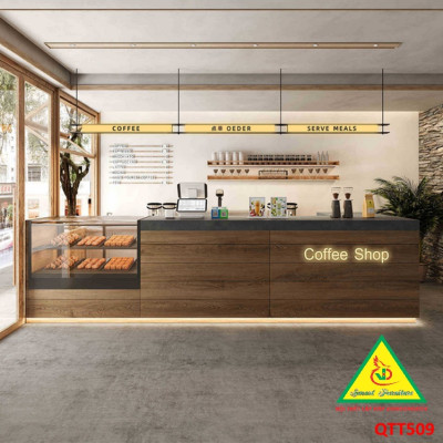 Bàn thu ngân, bàn lễ tân, bàn tính tiền bằng gỗ MDF QTT509- NỘI THẤT LẮP RÁP VIENDONGADV