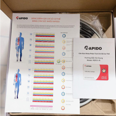 Cân sức khỏe phân tích chỉ số cơ thể Rapido RSF01-R và RSF01-S bảo hành 12 tháng