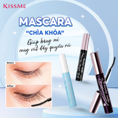 Mascara Chuốt Mi Dày Và Rậm Lông Mi Chống Trôi Kissme Heroine Make (Không Vỏ Hộp)