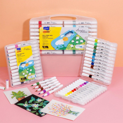 Hộp 24 Bút Lông Màu Acrylic Markers 1 Đầu - Colokit ACM-C004