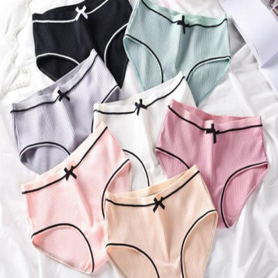 SET 5 QUẦN LÓT  GÂN TĂM ĐÍNH NƠ ( Trộn Màu )