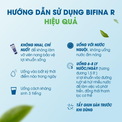 Men vi sinh Bifina Nhật Bản, Loại R 60 gói- Hỗ trợ tình trạng táo bón,tiêu chảy,đầy hơi