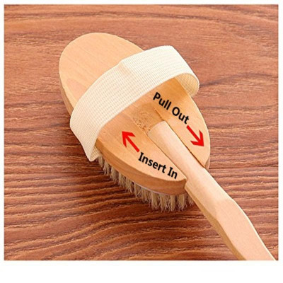 Bàn Chải Cọ Da Khô Cán Tháo Rời, Chải Cọ Da Khi Tắm Massage Cơ Thể Cực Đã AOE1025