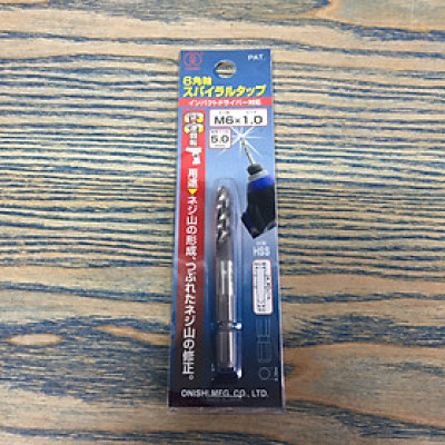 Mũi taro tạo ren xoắn 6mm đuôi lục giác 6.35mm Onishi