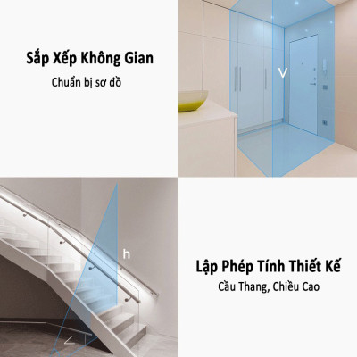 Thước laser Duka LS02 mini bỏ túi nhỏ gọn cầm tay tiện lợi, đo khoảng cách laser bằng tia laze, Hàng chính hãng