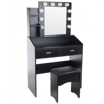 Bàn phấn đèn LED gỗ MDF cao cấp SMLIFE Mazzda