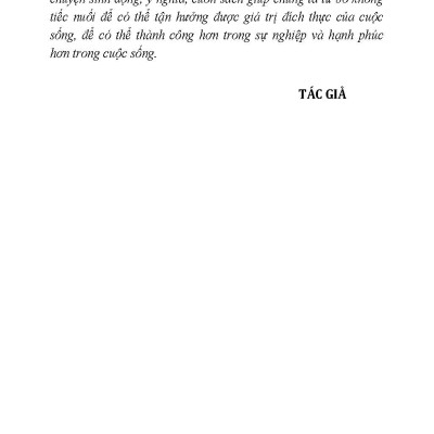 Học Cách Không Nuối Tiếc