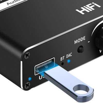 SOAIY Bộ Chuyển Đổi Âm Thanh DAC HIFI Bluetooth D18 (Hỗ Trợ Cổng Optical) - Hàng Nhập Khẩu