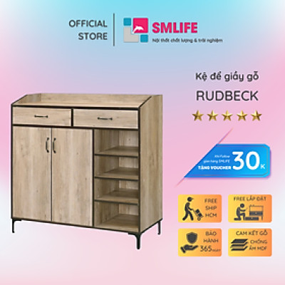 Tủ đựng giày đẹp phong cách thanh lịch SMLIFE Rudbeck