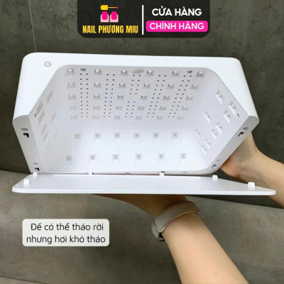 Máy Hơ T8 SNRQI Bản Mới 2025 LED TRẮNG 72W Làm Nail Nhanh Khô Sơn Gel, Bảo Hành 6 Tháng, Khoang Rộng Hơ 2 Tay Cùng Lúc, 4 Chế Độ Hơ Đệm Kê Tay 60 Bóng