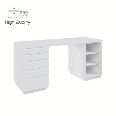 [Happy Home Furniture] MACRO, Bàn làm việc - 2 bên hộc tủ,  160cm x 60cm x 75cm ( DxRxC), BAN_008