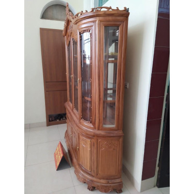 Tủ rượu loại to, 4 cửa kính gỗ hương đá -hàng loại 1 tuyển vân chọn gỗ kỹ càng. (MIỄN PHÍ VẬN CHUYỂN 50KM)