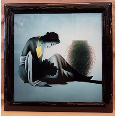 TRANH SƠN MÀI- THIẾU NỮ BÊN CHUM