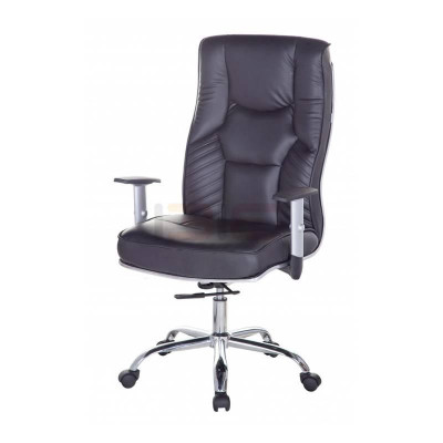 Ghế Trưởng Phòng Tay Điều Chỉnh Chân Thép Mạ Cao Cấp IBIE IB205B - Đen