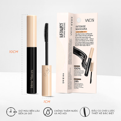Mascara dài và cong mi tự nhiên dạng gel VACOSI NEOWISE Intense Mascara