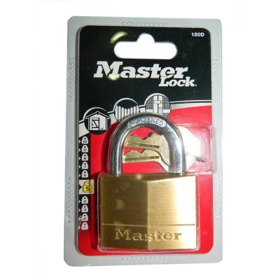 Ổ Khóa Master Lock 150 EURD Thân Đồng Rộng 50mm 2 Chìa Răng Cưa