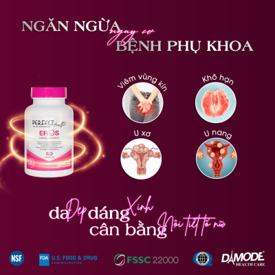 Viên uống da đẹp dáng xinh cân bằng nội tiết tố nữ EROS DAMODE lọ 60 viên