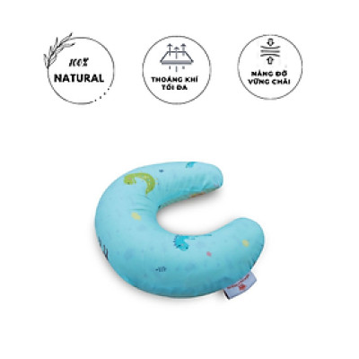  Gối Cao Su Vòng Cổ Vạn Thành 26X28X10Cm - Giao màu ngẫu nhiên