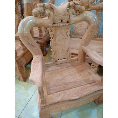Bàn ghế minh quốc đào gỗ hương đá tay 12