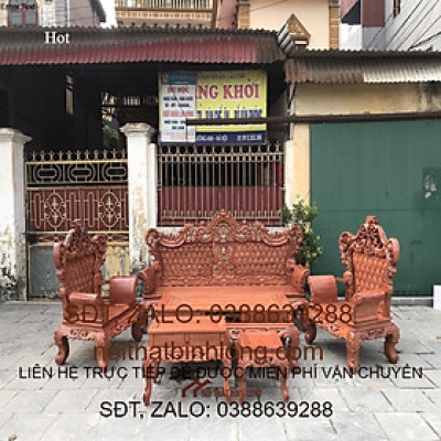 Bộ Bàn Ghế Hoàng Gia Gỗ Hương Đá