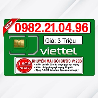 Sim Viettel số đẹp - Hàng chính hãng - 0982.21.04.96