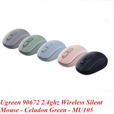 Ugreen UG90672MU105TK 10m 2400dpi Celadon Green Chuột không dây Silent 2.4ghz kèm pin AA - HÀNG CHÍNH HÃNG