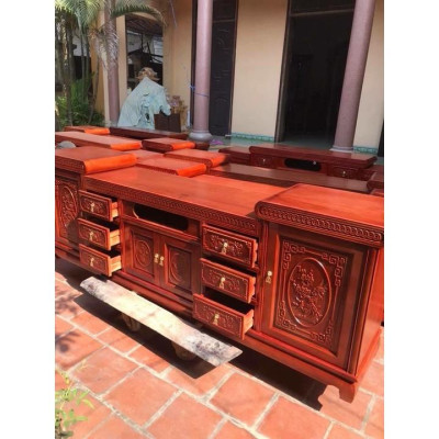 Kệ tivi mõ gỗ xoan đào