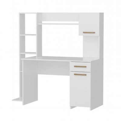 Bàn làm việc gỗ liền kệ giá sách bên đẹp SMLIFE Doberman