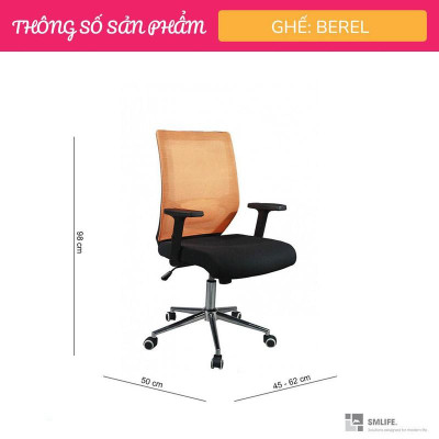 Ghế xoay văn phòng bọc lưới SMLIFE Berel