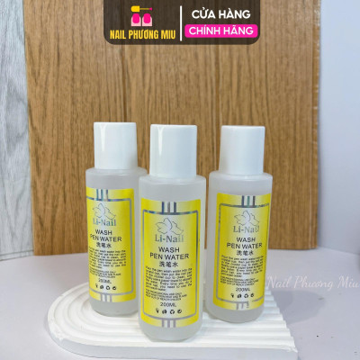 Nước Rửa Cọ Nail Linail 200ml, Làm Sạch Tăng Độ Bền Cọ, Chuyên Dụng Cho Thợ Làm Nail, Giữ Lông Cọ Mềm Mại, Chất Lượng Phá Gel Cleansing