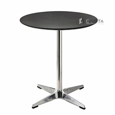 Bàn cafe mặt gỗ MDF TE1552-08W Nội thất Capta Bàn cafe đế chân nhôm chống gỉ chắc chắn mặt gỗ tròn 80cm hcm